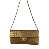 Chanel 2002 Gold Retro Tale East West Chain Flap