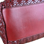 Polo Ralph Lauren Red Woven Leather Tote