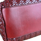 Polo Ralph Lauren Red Woven Leather Tote