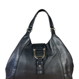 Gucci Black Leather Horsebit Flap Shoulder Bag