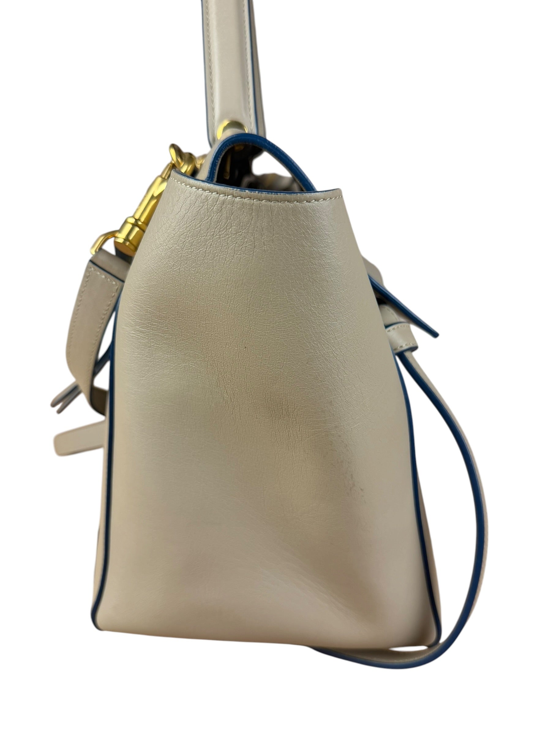 Celine Beige Leather Belt Two Way Bag