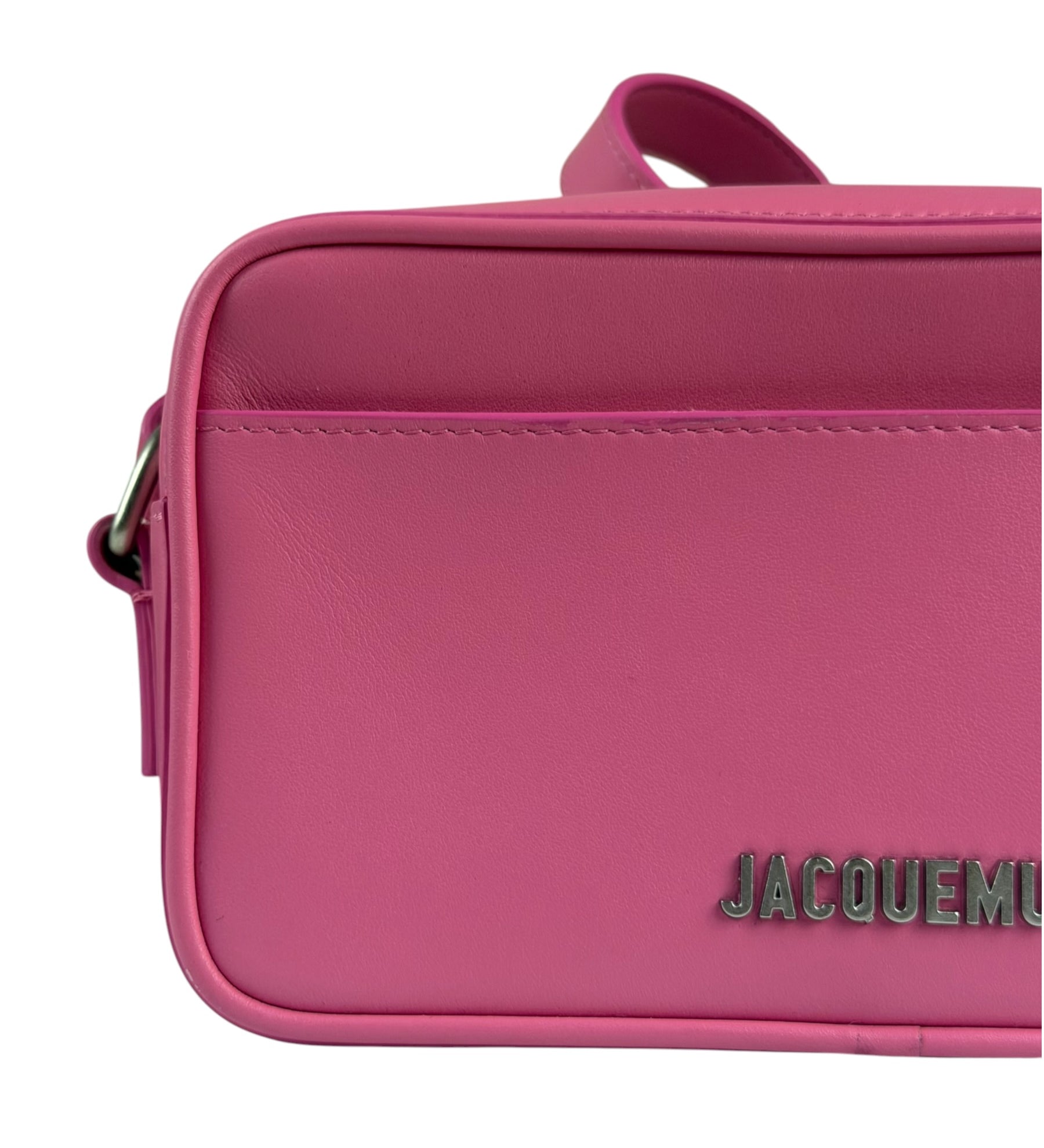 Jacquemus Le Baneto Zip Pink Leather Crossbody Bag