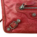 Balenciaga Fuchsia Leather Le City Crossbody