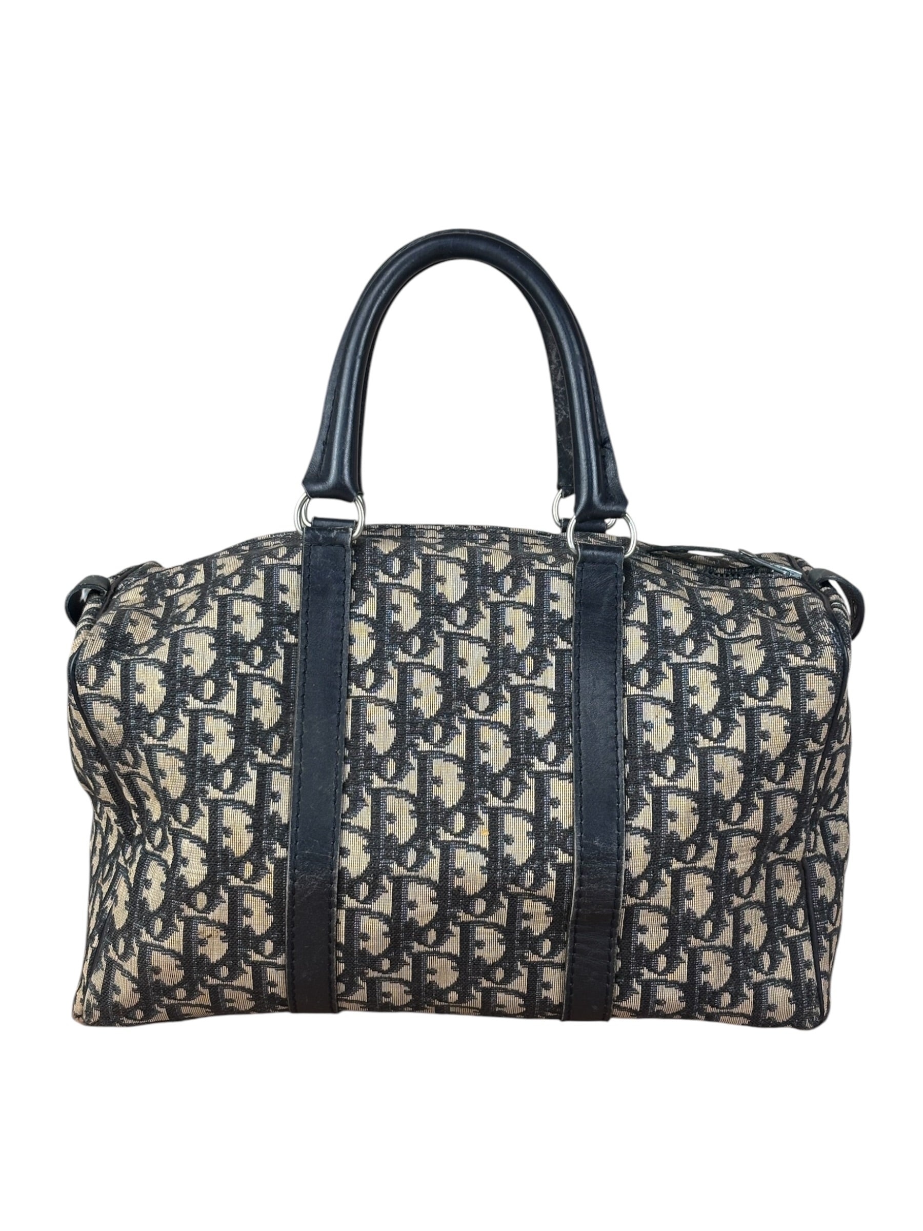 Christian Dior Canvas Monogram Trotter Mini Boston Hand Bag
