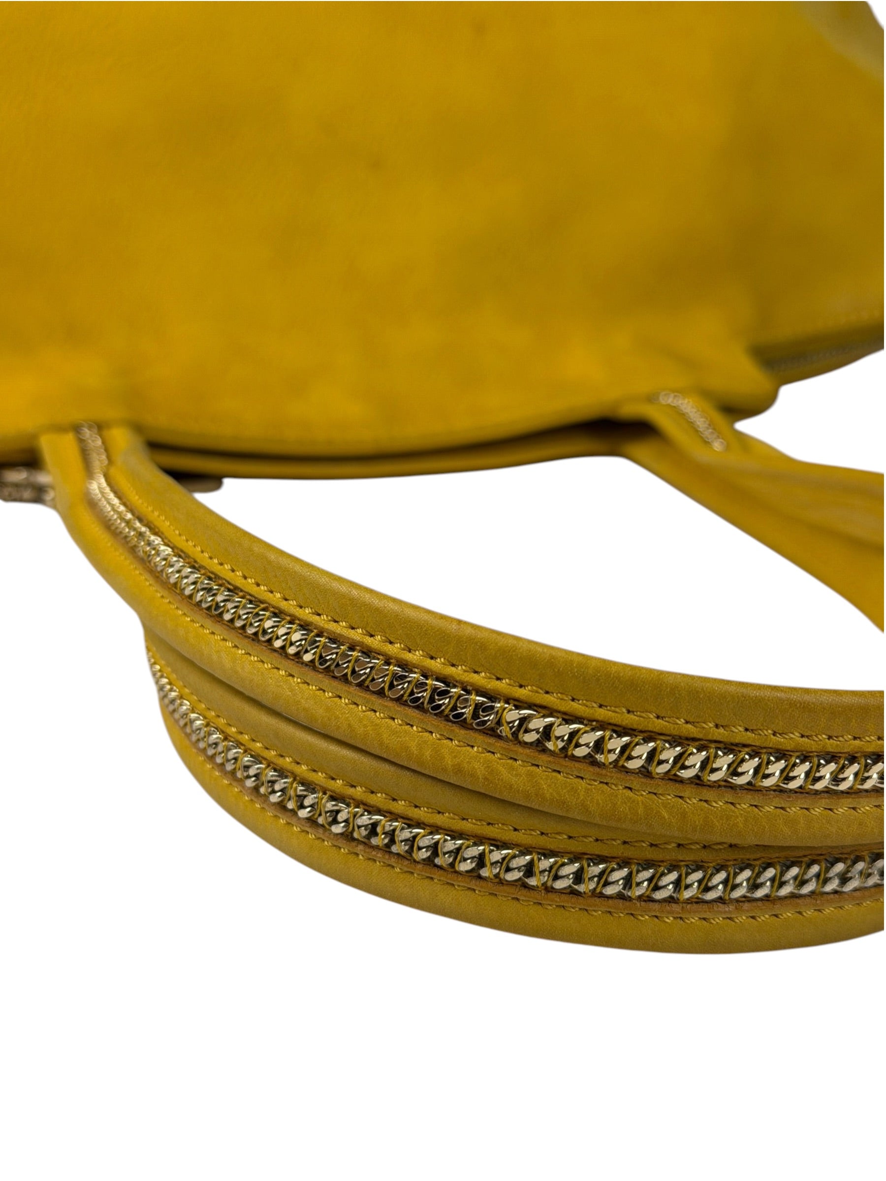 Fendi Yellow Leather Shoulder Bag