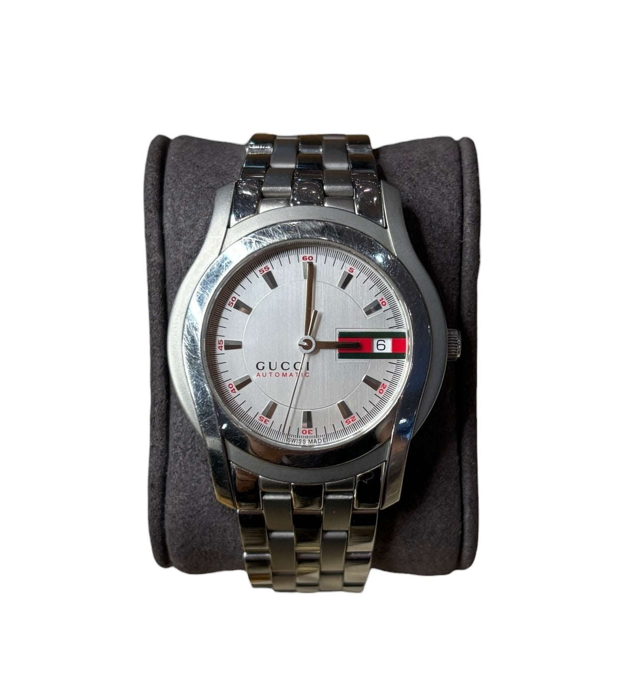 Gucci Automatic Date Just Silver Dial