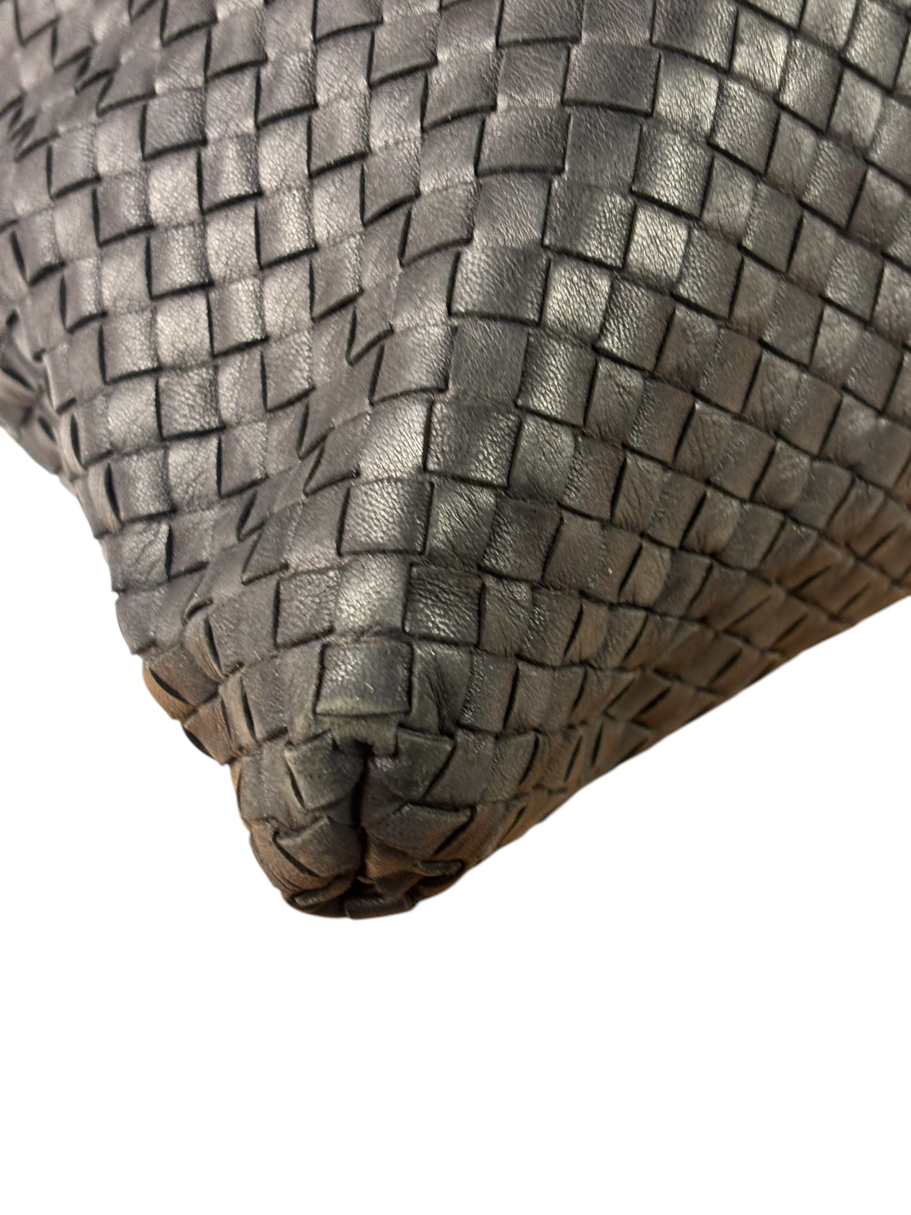 Bottega Veneta Black Intrecciato Large Handbag