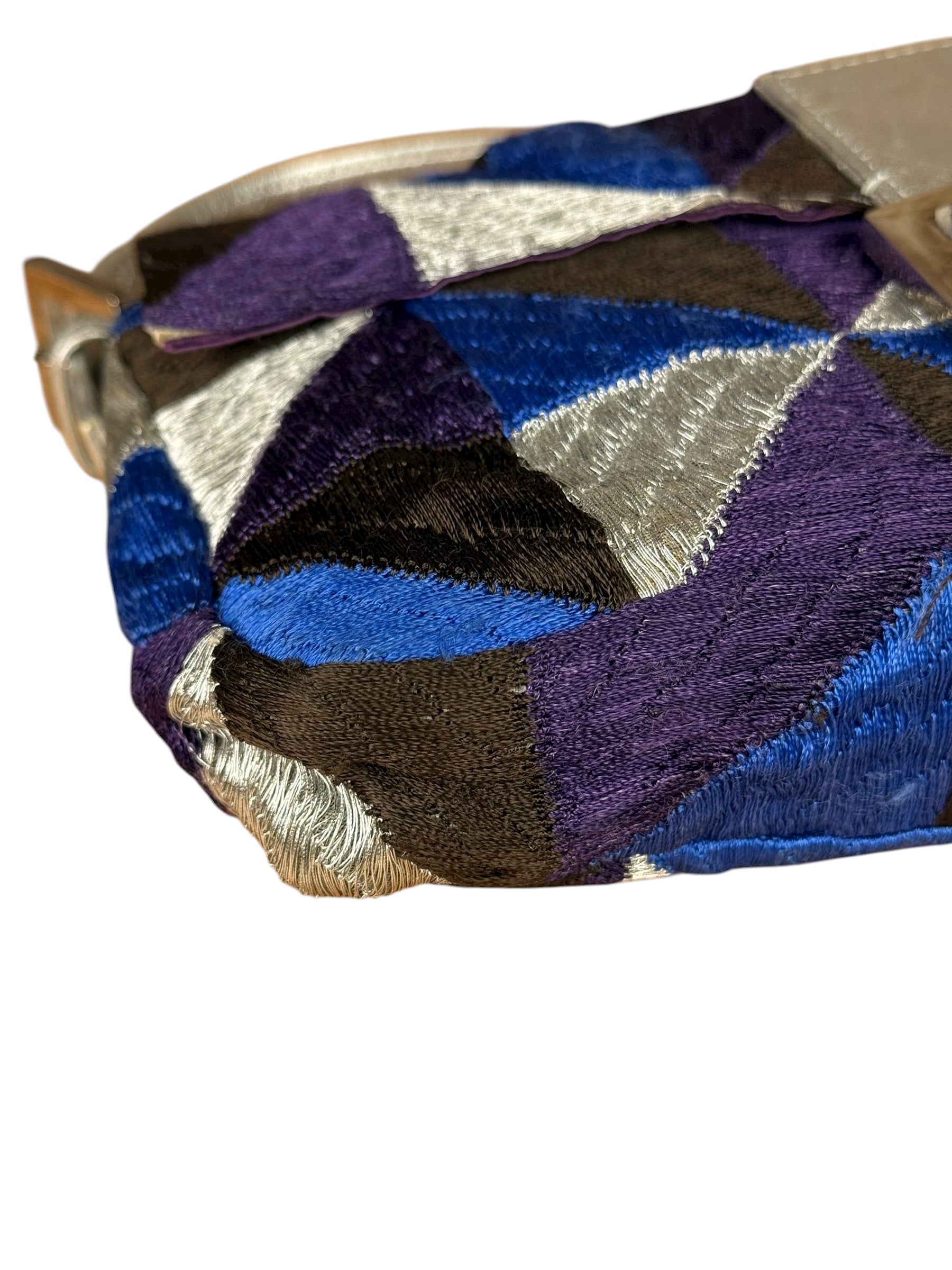 Fendi Vintage Embroidered Patchwork Baguette