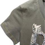 Christian Dior Green Short-Sleeve Diamonds/Pearls Studded T-Shirt