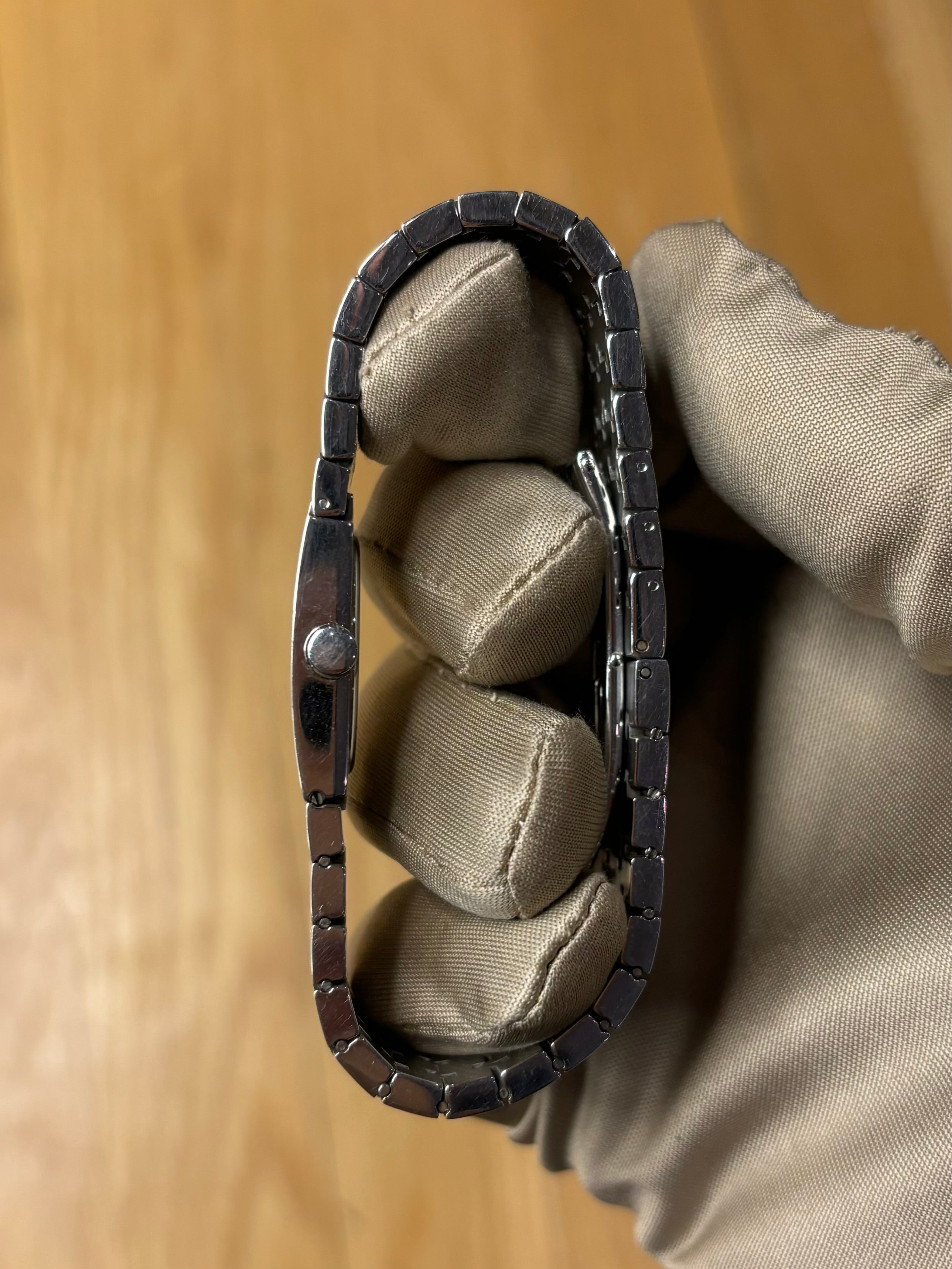 Christian Dior Black Oval Dial Steel Band