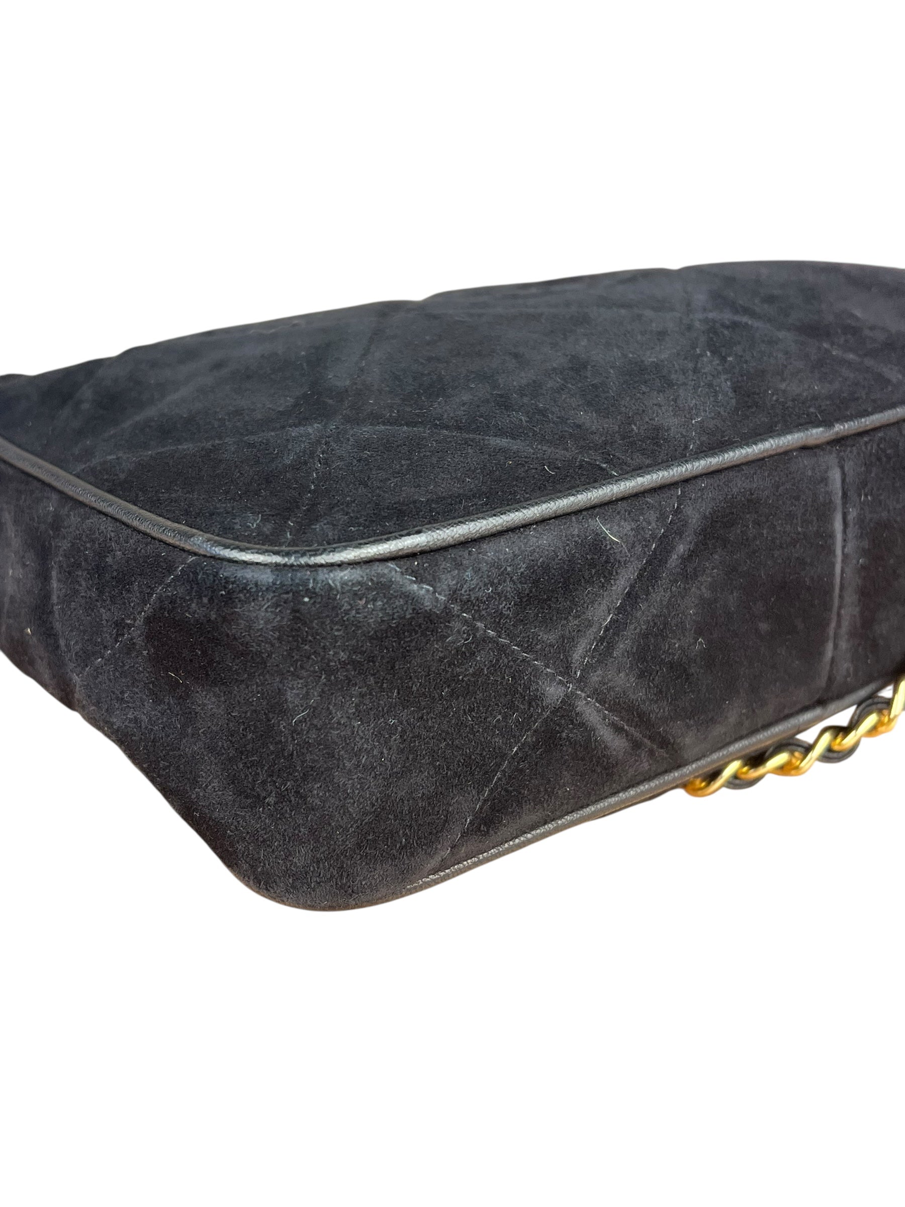 Chanel Suede CC Matelasse Camera Bag '88