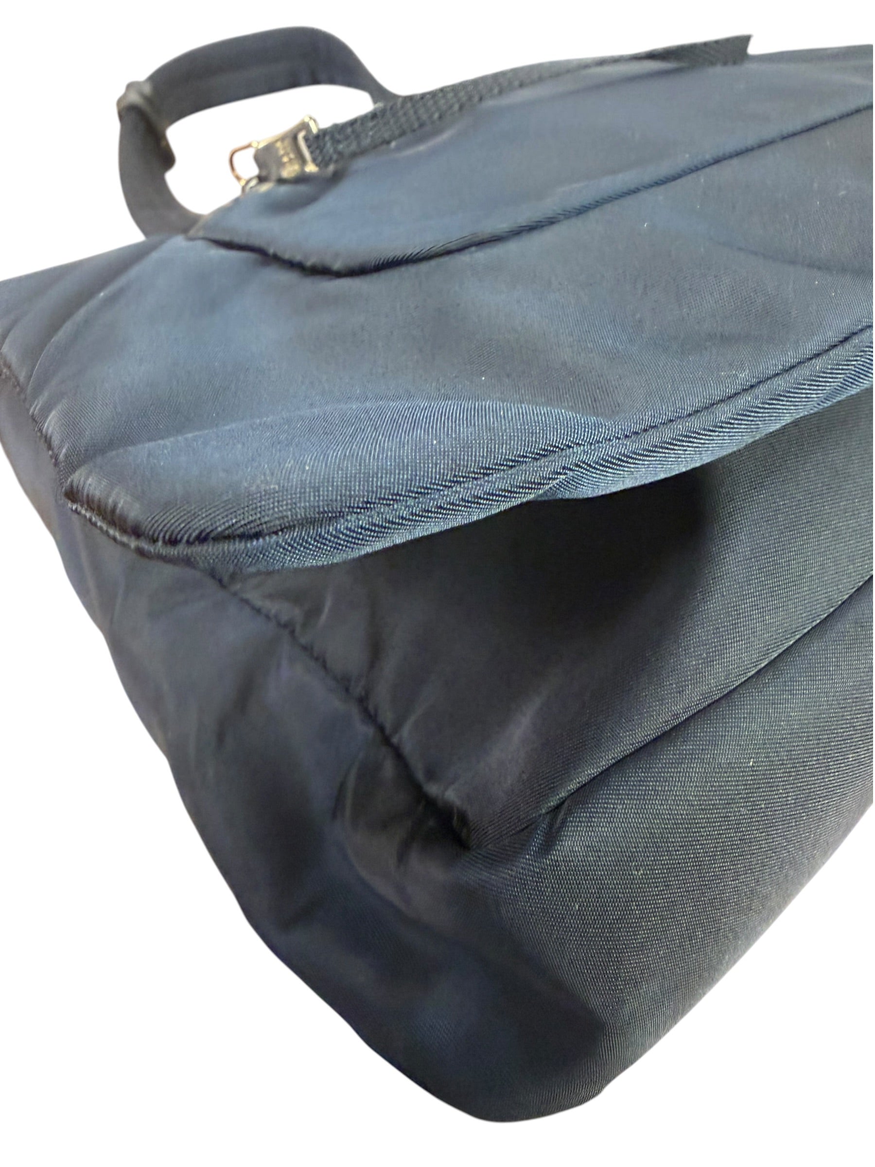 Prada Navy Nylon Tessuto Flap Crossbody