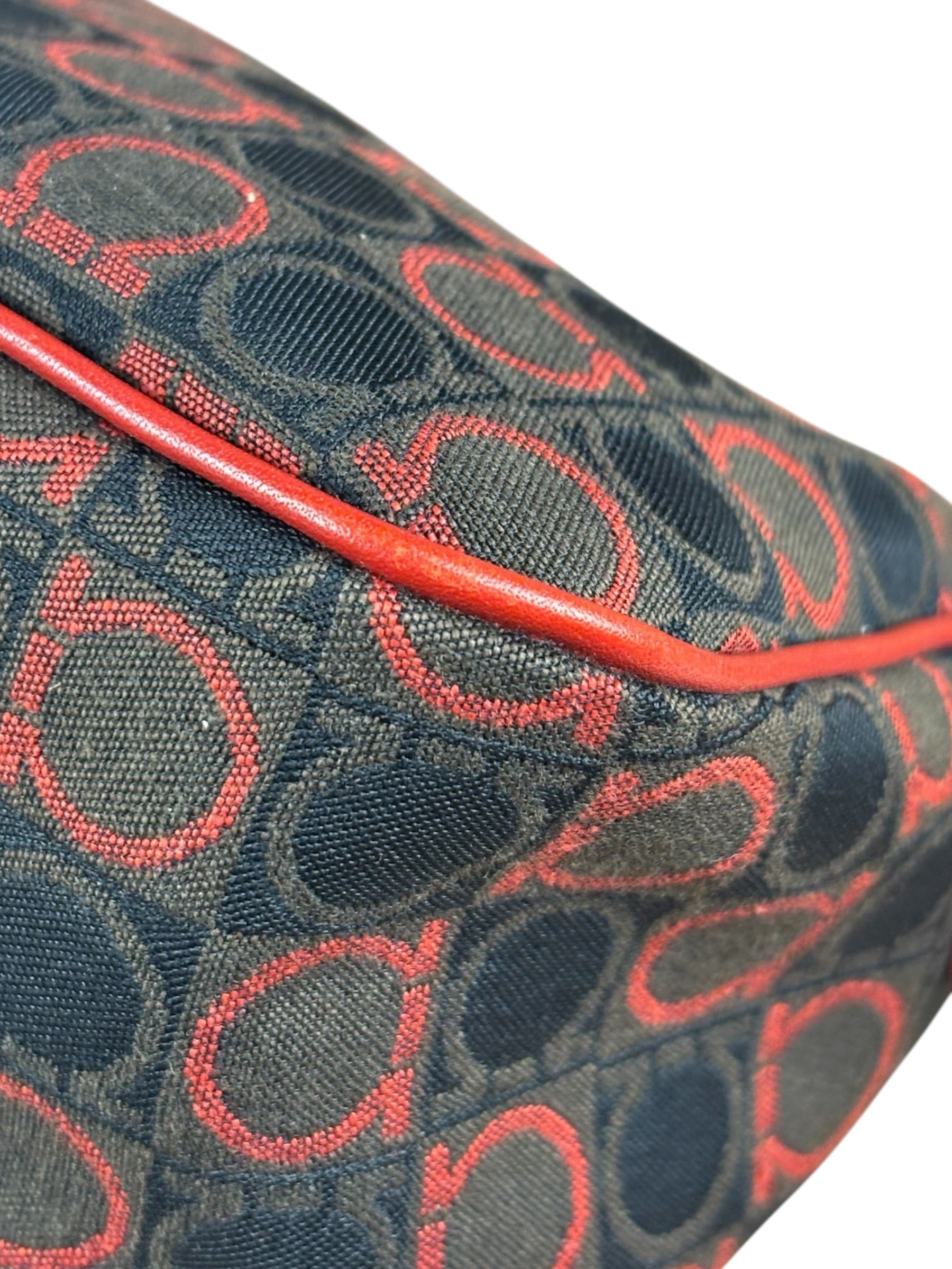 Salvatore Ferragamo Multicolor Leather Trim Monogram Gancini Pochette
