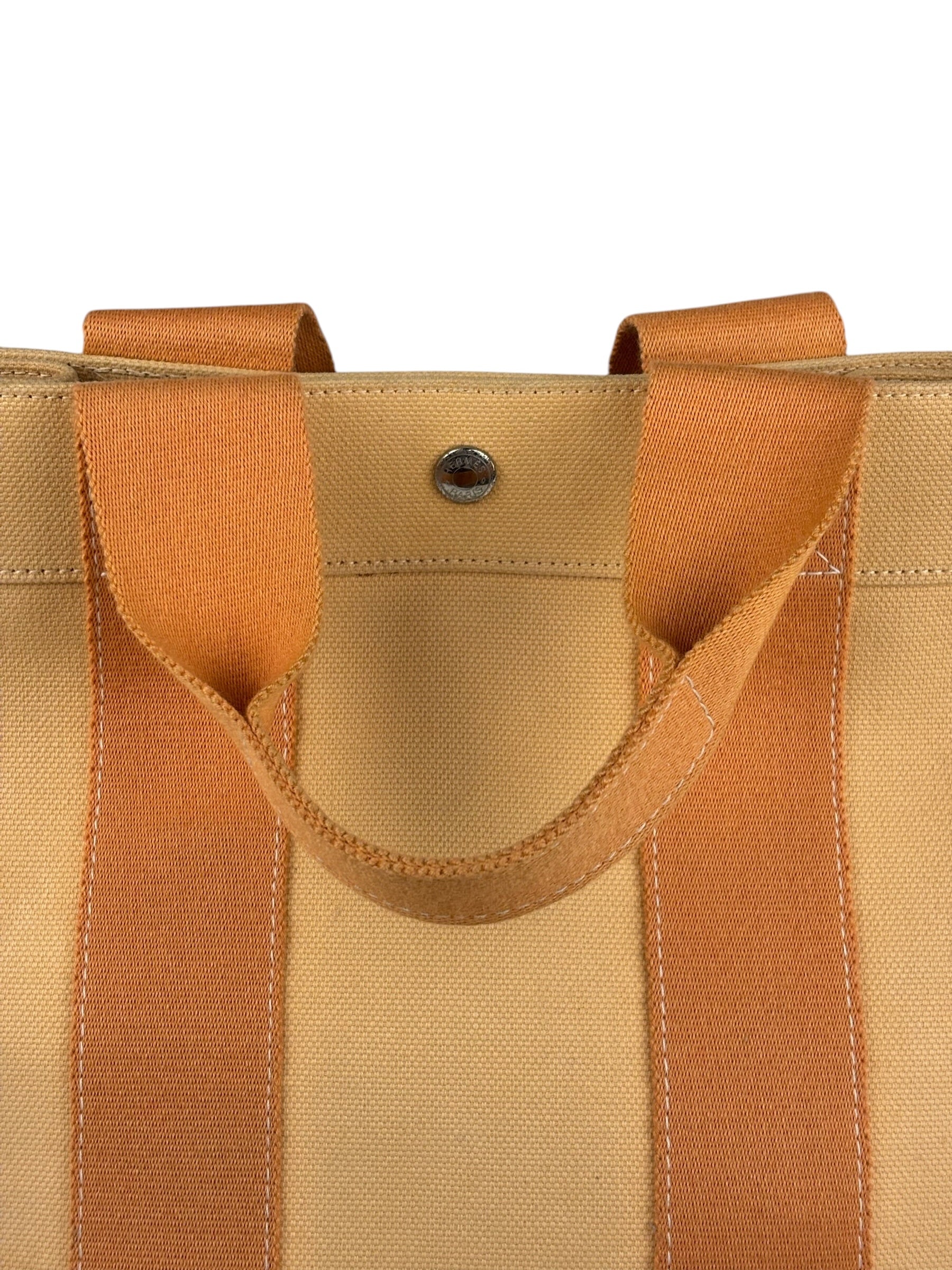 Hermes Light Beige/Orange Bora Bora Tote Bag PM