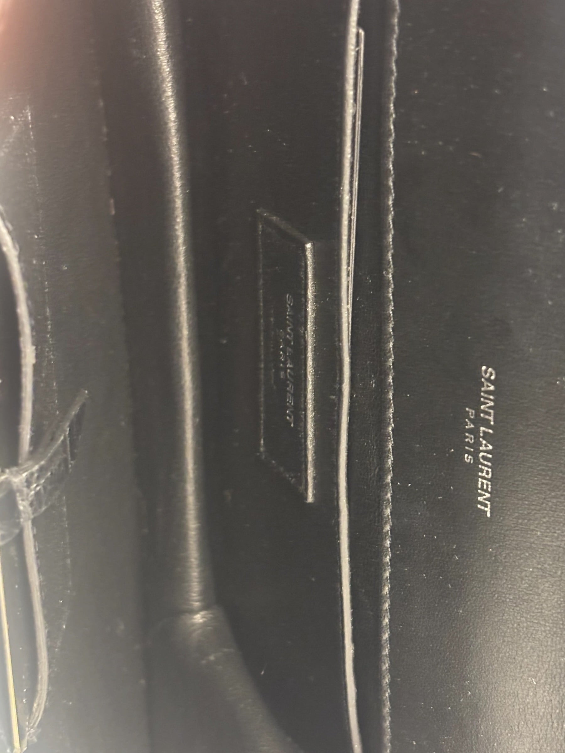 Saint Laurent Black Embossed Babylon Cross Body