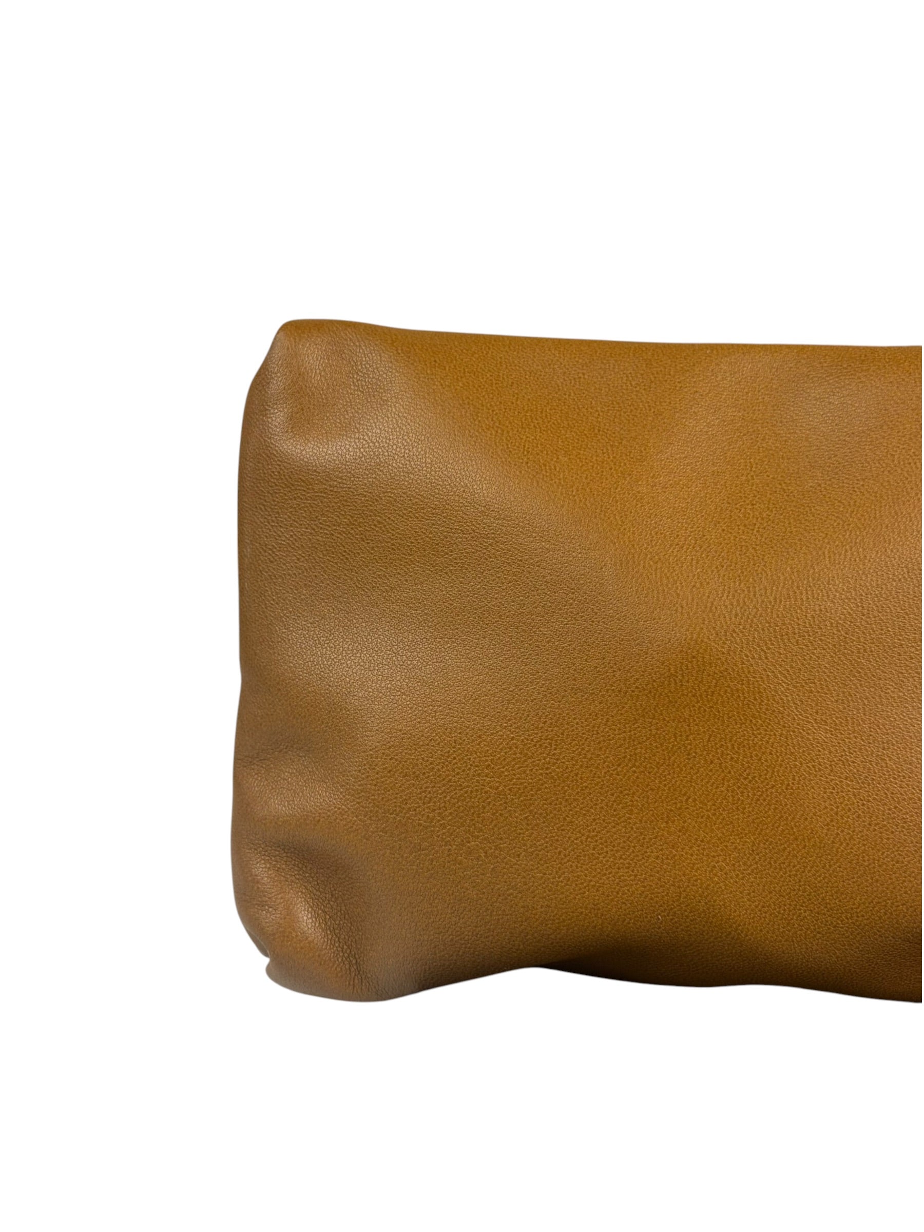 Longchamp Camel Leather Cosmetic Pouch