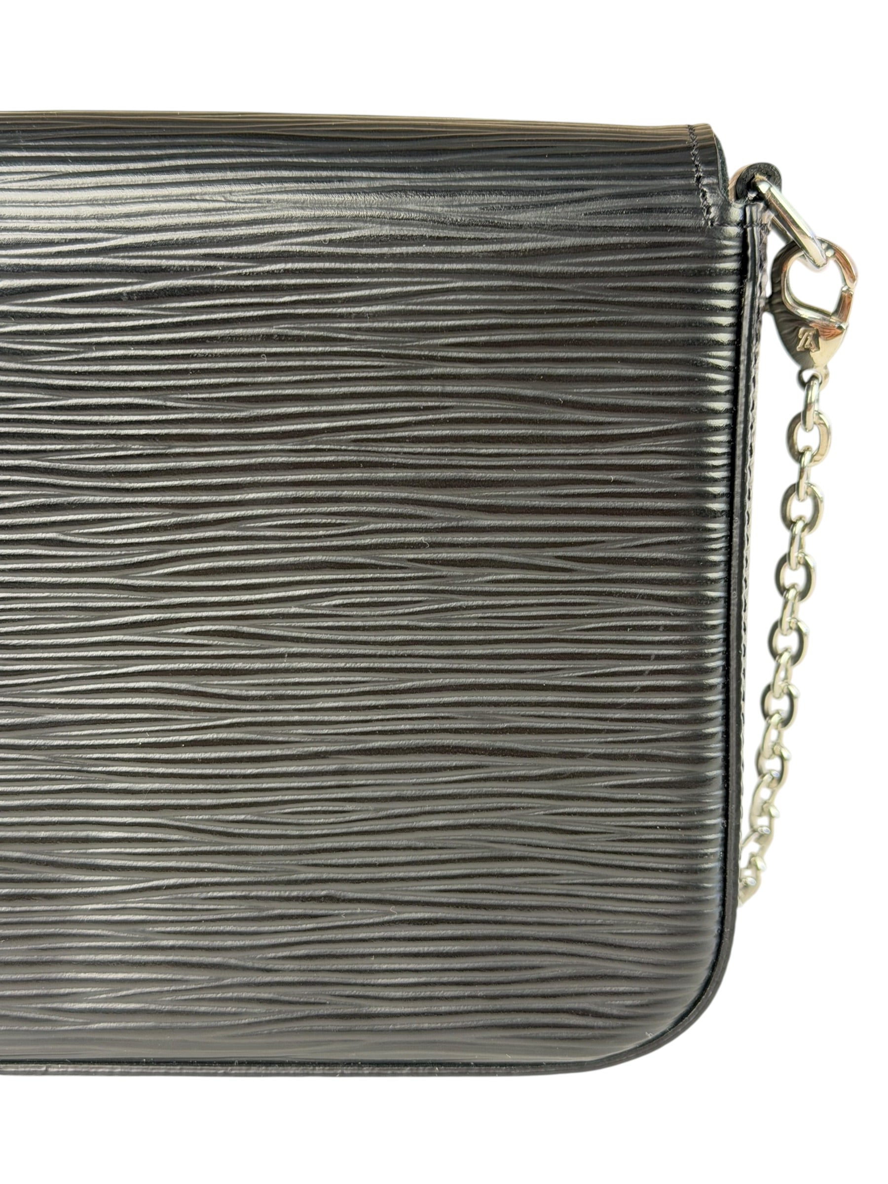 Louis Vuitton Black Epi Leather Felicie Pochette