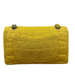 Chanel Crocodile Quilted Jersey Flap Shoulder Bag 2006