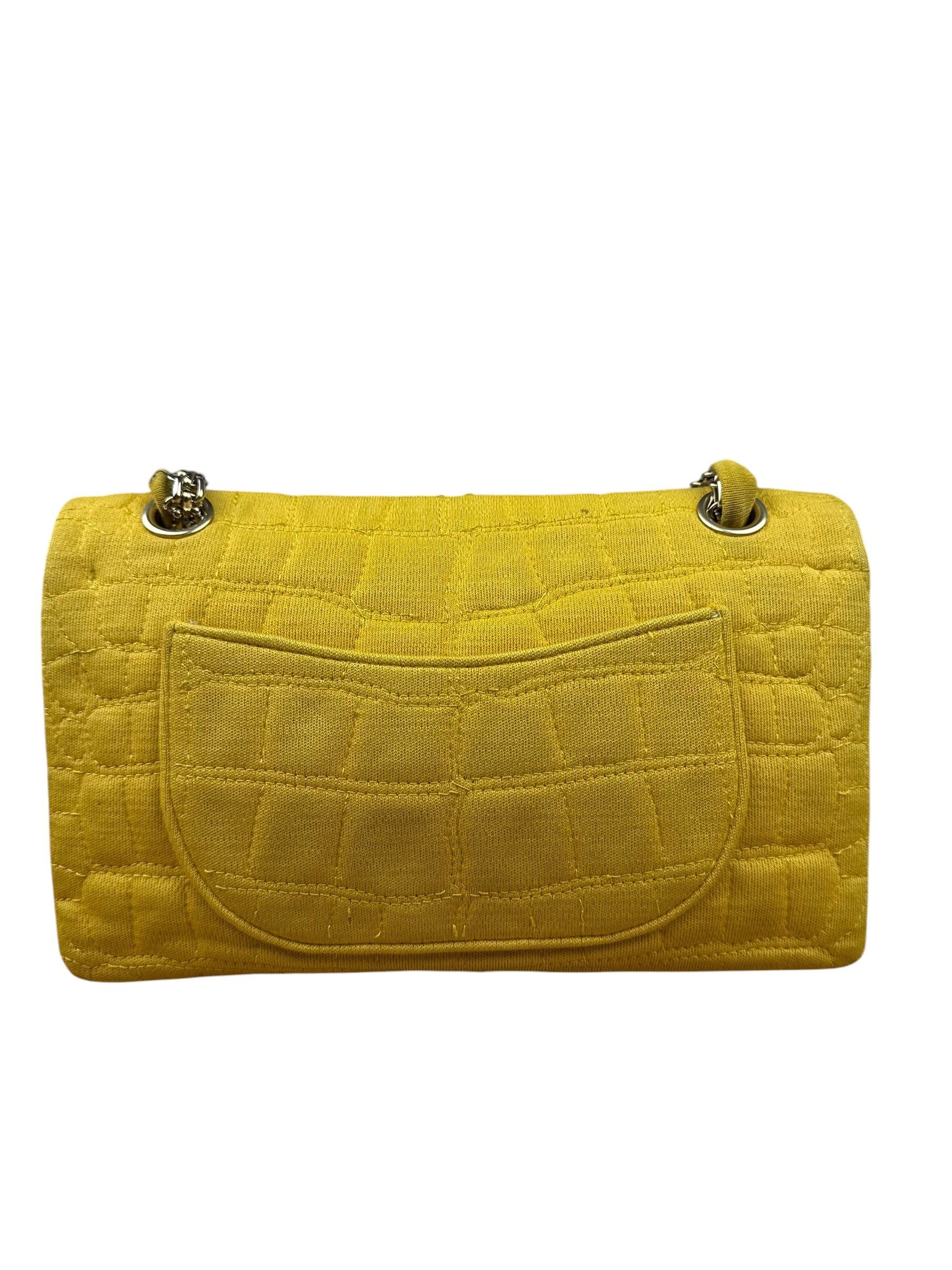 Chanel Crocodile Quilted Jersey Flap Shoulder Bag 2006