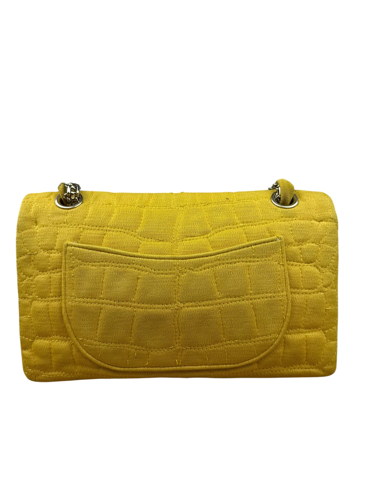 Chanel Crocodile Quilted Jersey Flap Shoulder Bag 2006