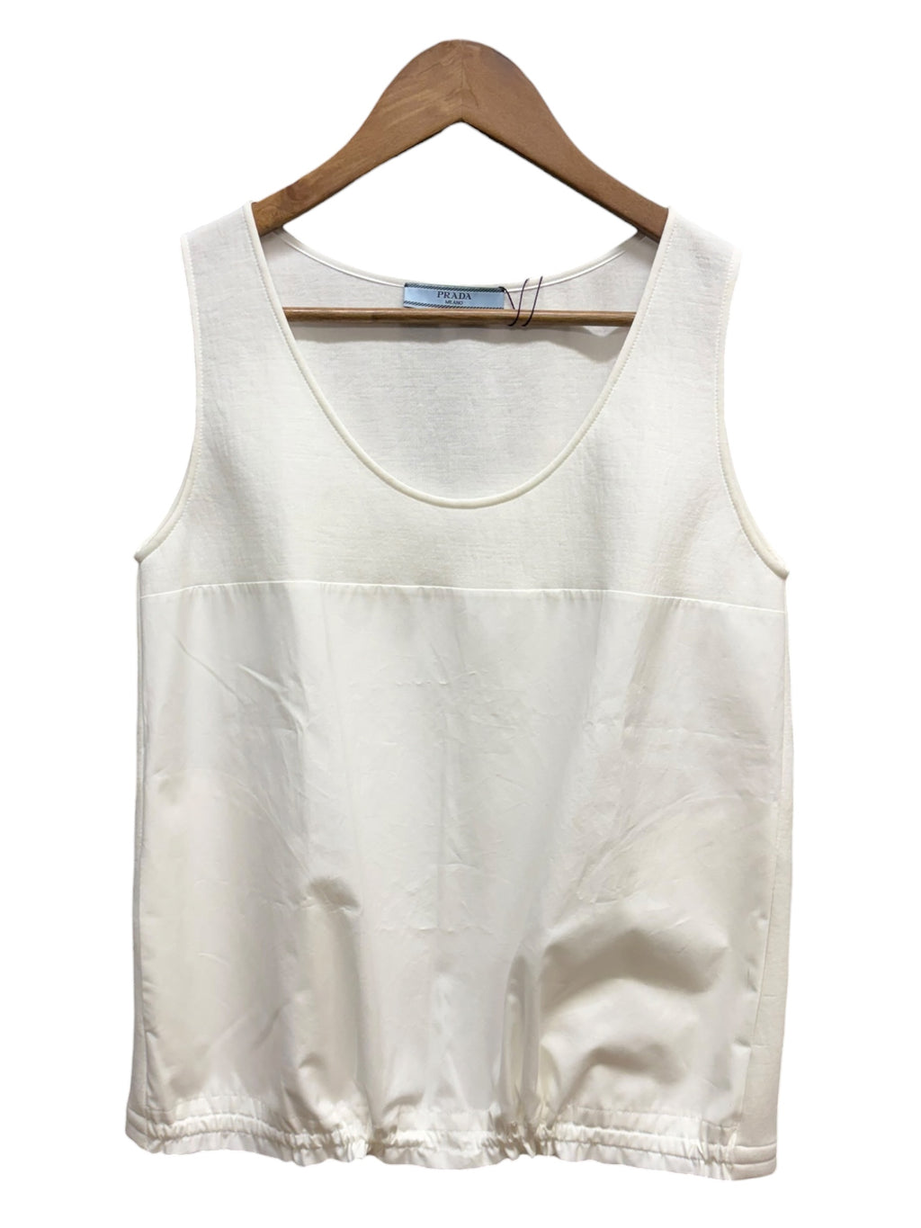 Prada Nylon/Cotton White Tank Top