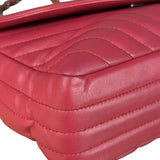 Chanel Pink Chevron Quilted Leather Medium Flap Bag 2018