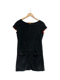 Jean Paul Gaultier Black Velour Arrow Zip Mini Dress