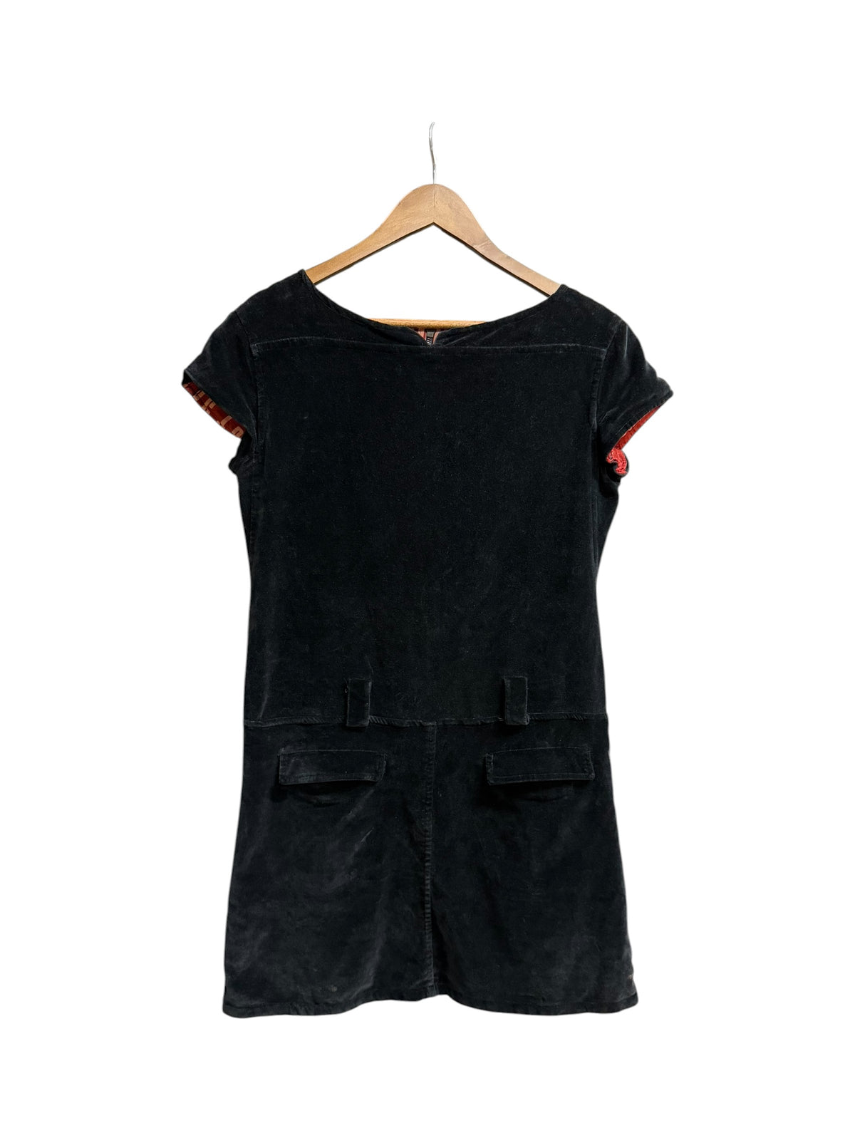 Jean Paul Gaultier Black Velour Arrow Zip Mini Dress