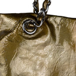 Chanel CC Green Metallic Patent Leather BonBon Chain Cinch Tote 2008