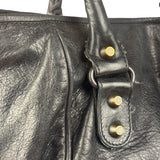 Balenciaga Vintage Black Leather Classic Sunday Tote Bag