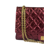 Chanel Patent Burgundy Quilted Leather 2.55 Reissue Double Flap Bag 2008