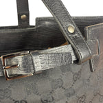 Gucci Black GG Canvas Tote Hand Bag
