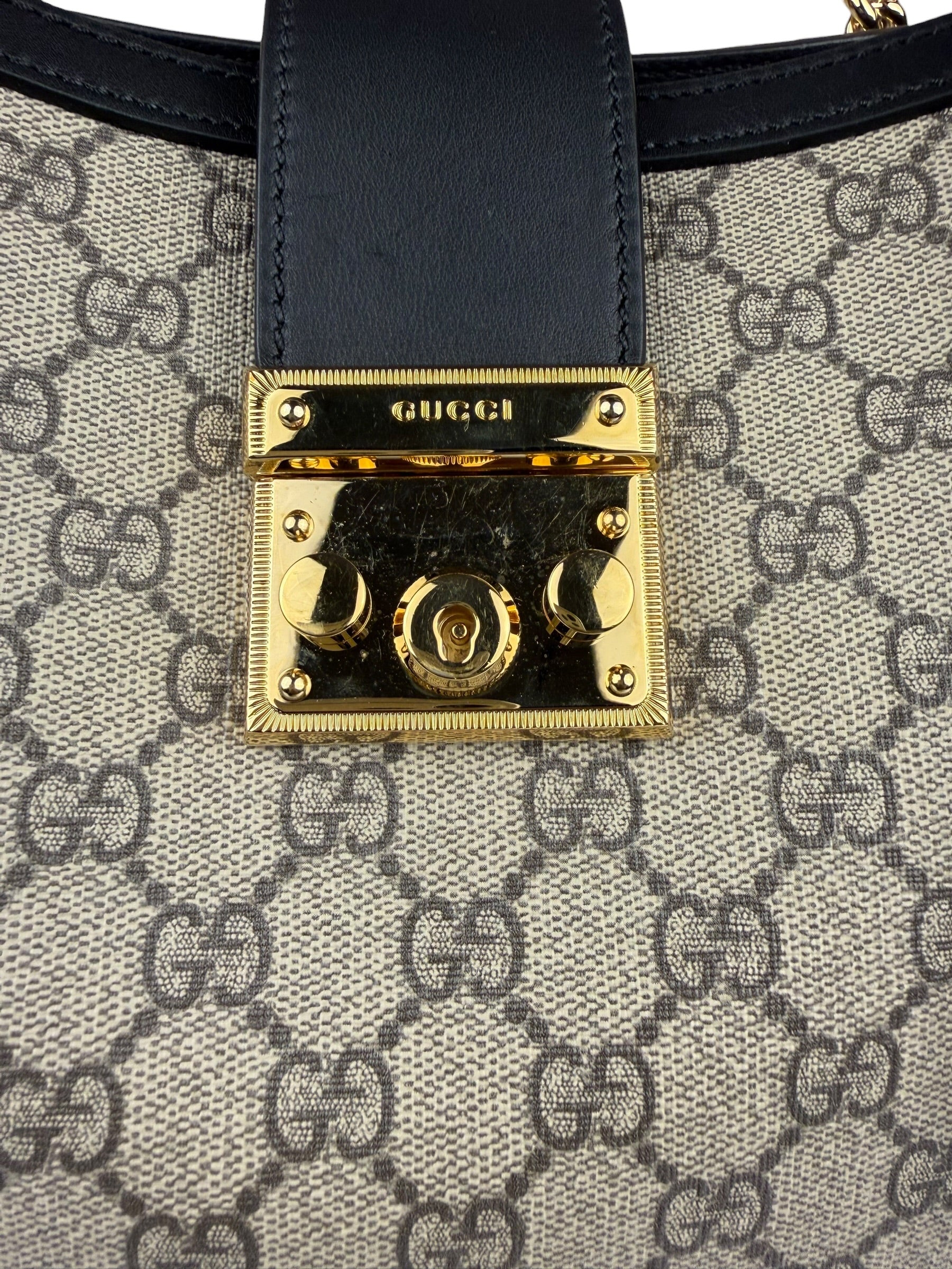Gucci GG Supreme Padlock Medium Tote
