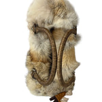 Ferragamo Vintage Fur Rattan Top Handle Bag
