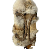 Ferragamo Vintage Fur Rattan Top Handle Bag