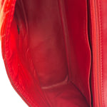 Chanel Red Patent Leather Chevron Jumbo Flap Bag 2009