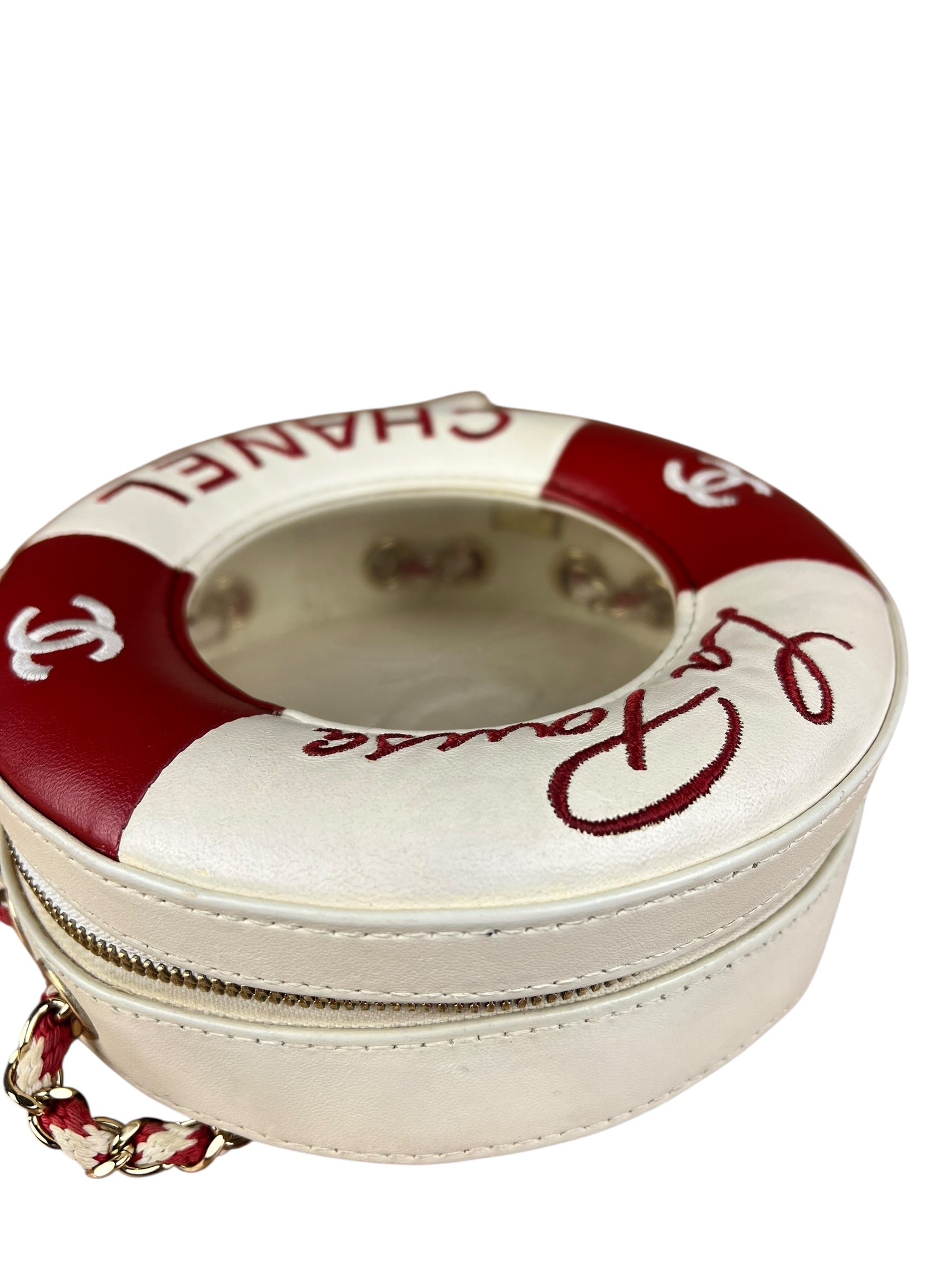 Chanel Limited Edition Lifesaver Round Crossbody Red