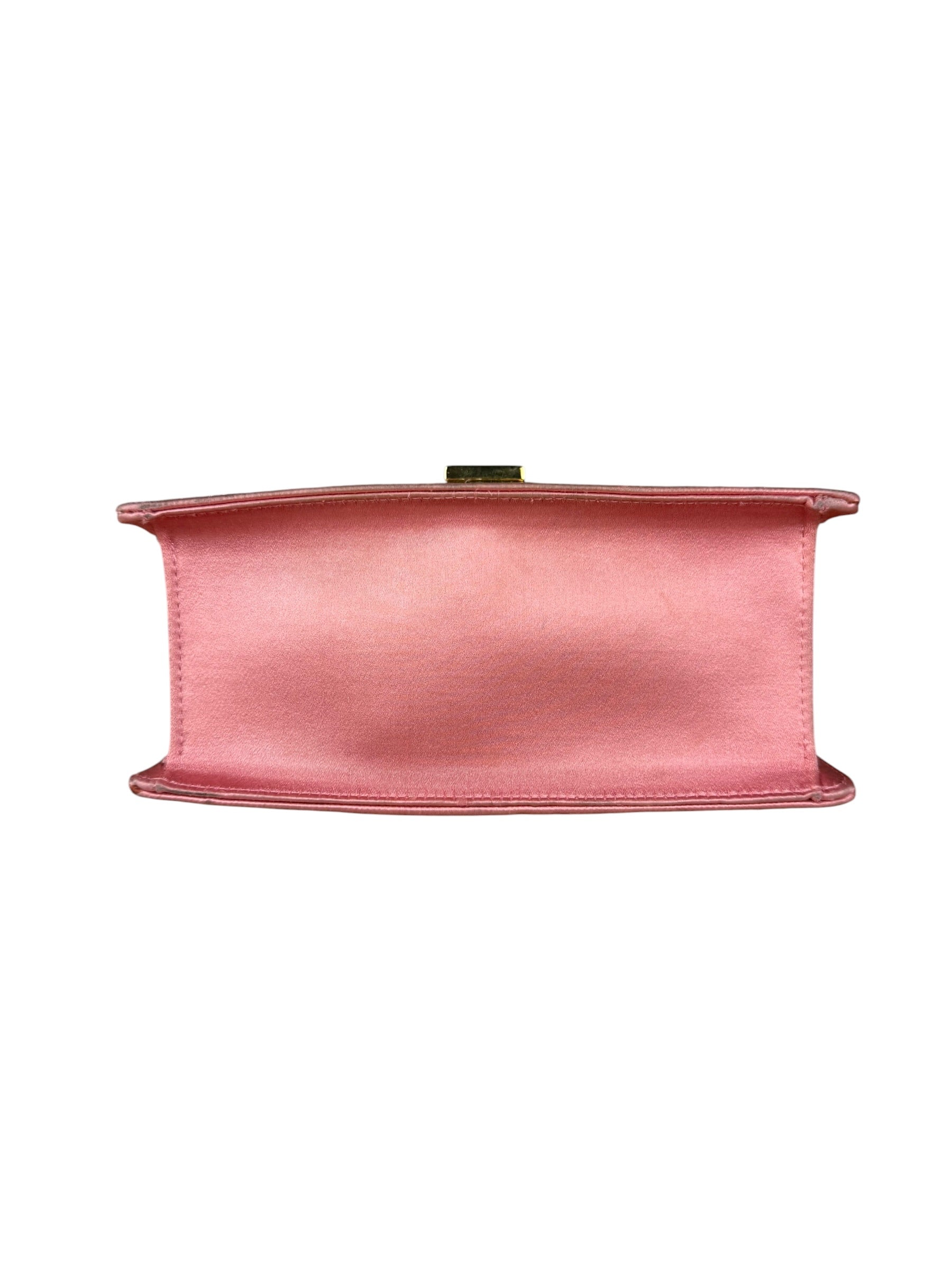 Gucci Sylvie Pink Mini Satin Embellished 2Way Handbag