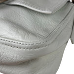 Fendi White Leather Baguette