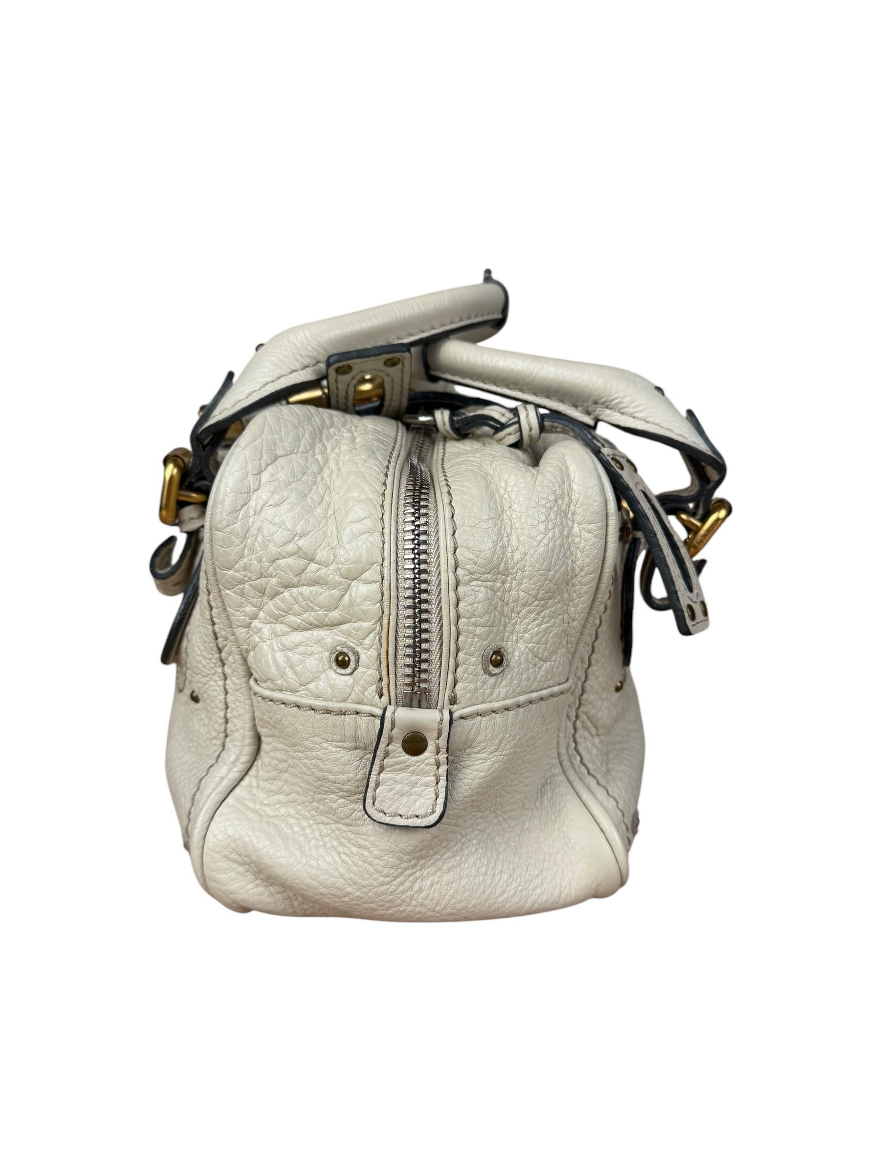 Chloé Ivory Leather Mini Paddington Handbag