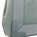 Balenciaga Light Blue Leather Trim Cabas XS Tote Bag