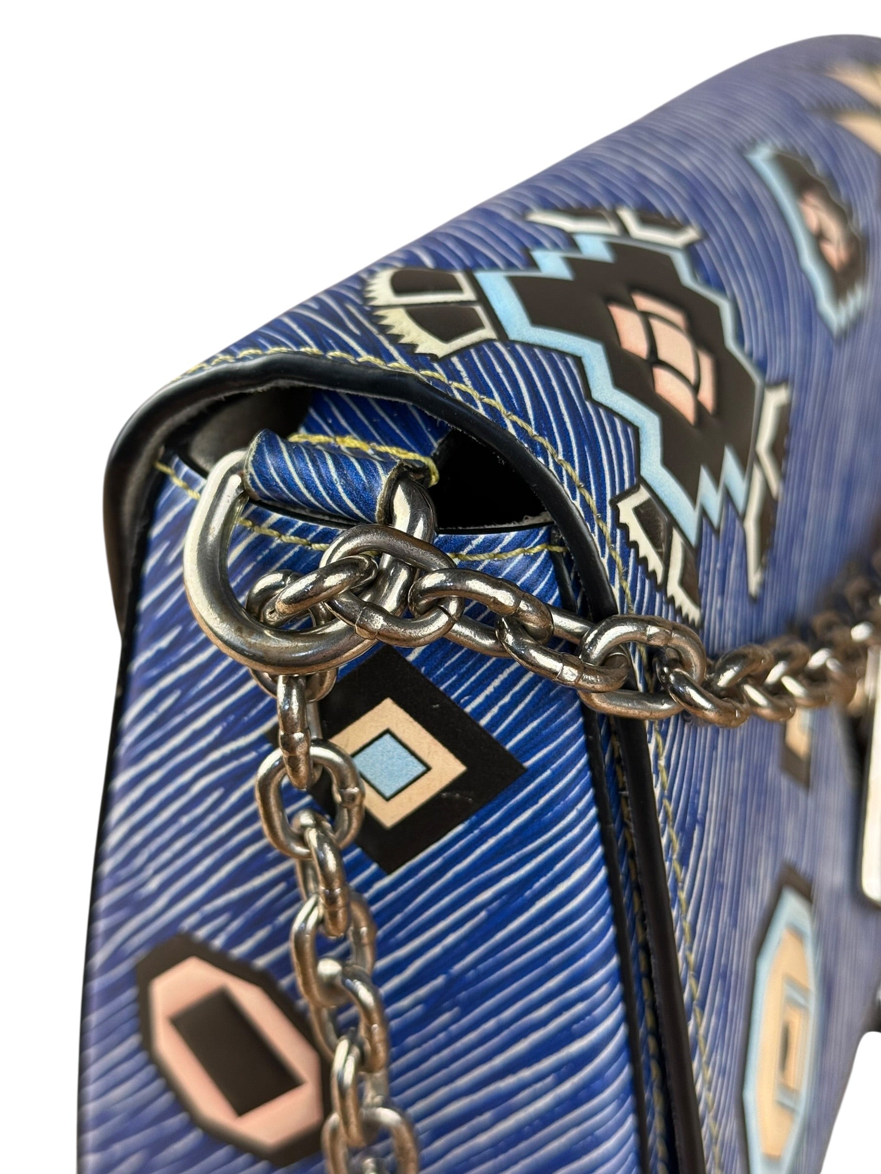 Louis Vuitton Blue Aztec Epi Leather Twist MM Bag