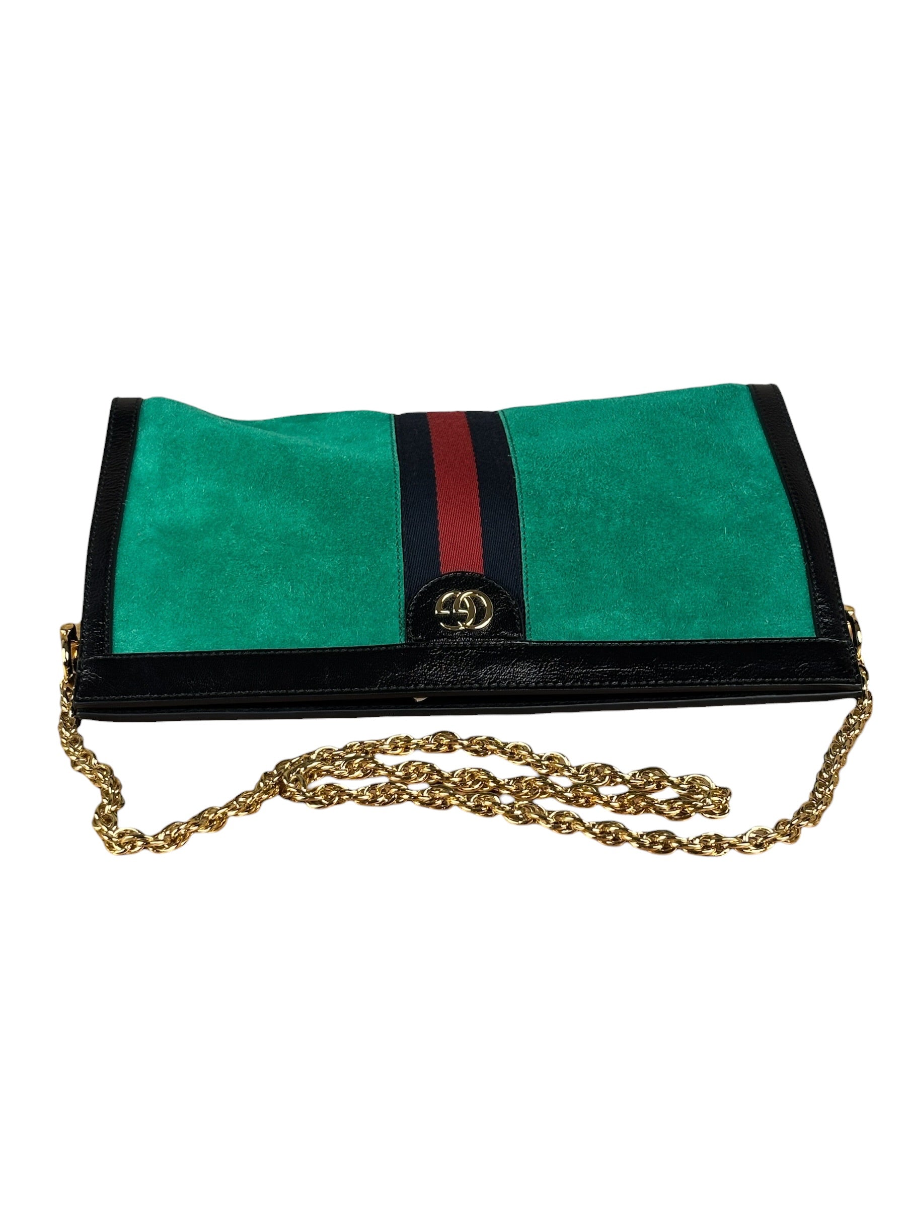Gucci Suede Web Ophidia Chain Shoulder Bag