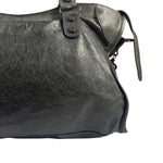 Balenciaga Grey Leather Medium Le City Shoulder Bag
