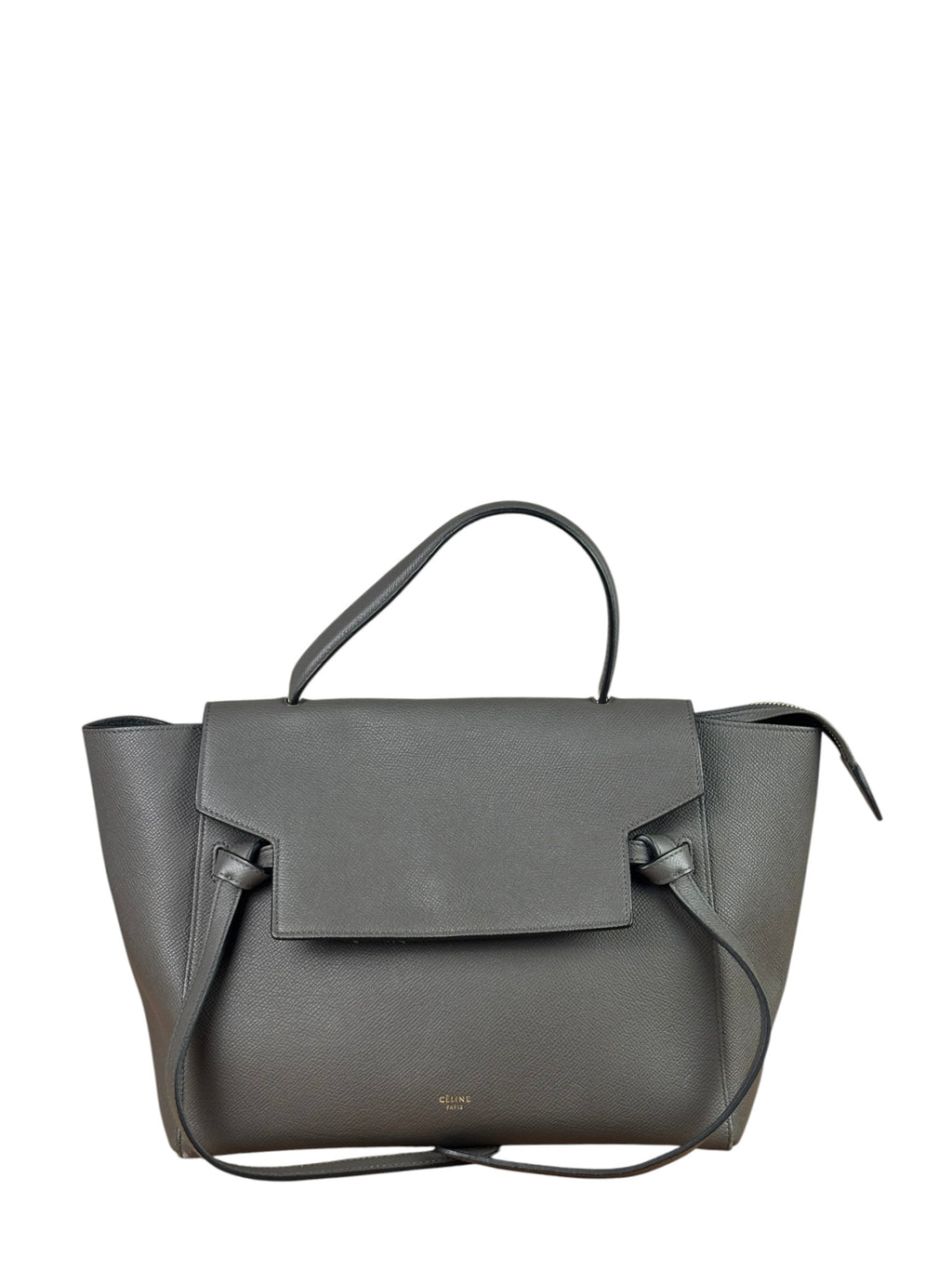 Celine Grey Leather Two-Way Belt Bag
