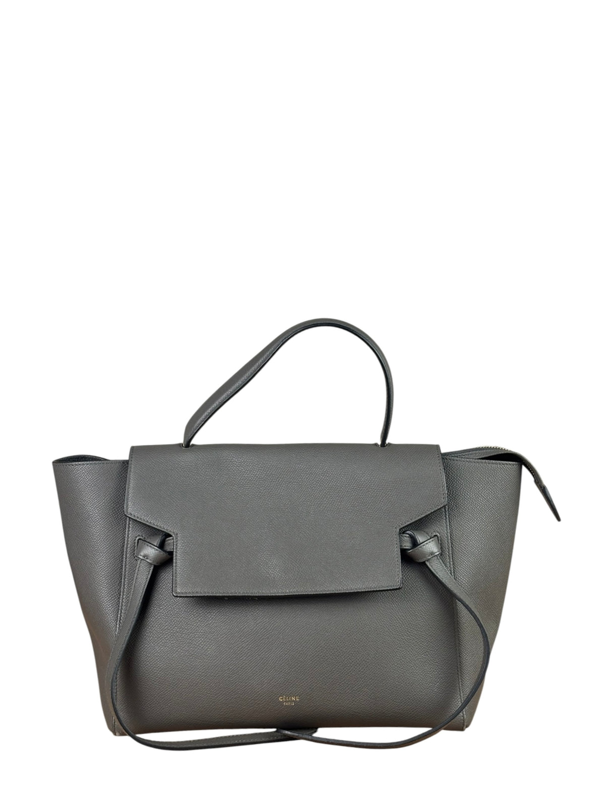 Celine Grey Leather Two-Way Belt Bag