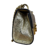 Gucci Gold Metallic Padlock Small Chain Shoulder Bag
