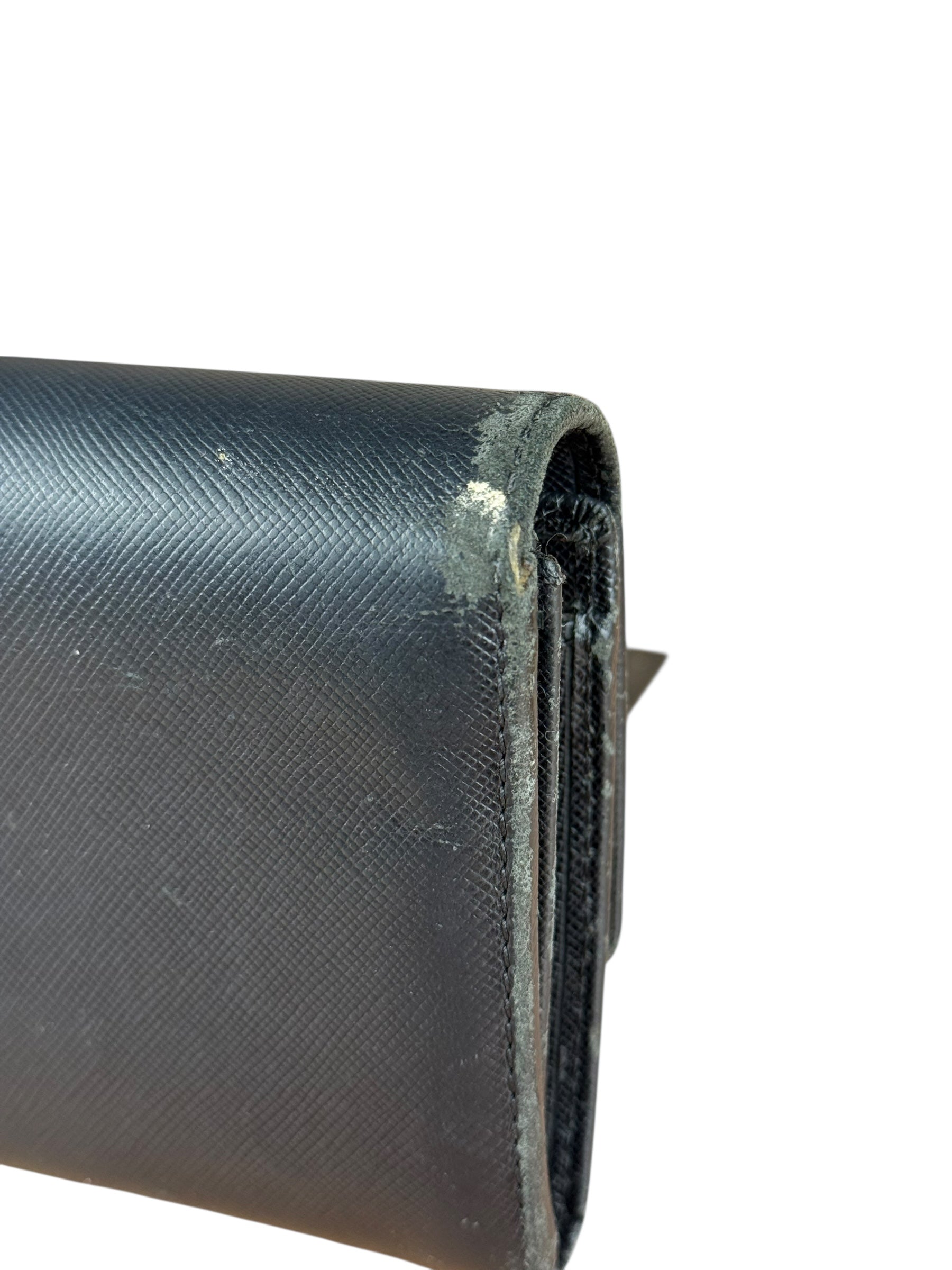 Vivienne Westwood Black Leather Emblem Long Wallet