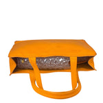 Chanel Vintage Orange Caviar Leather Tote 1989