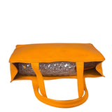 Chanel Vintage Orange Caviar Leather Tote 1989